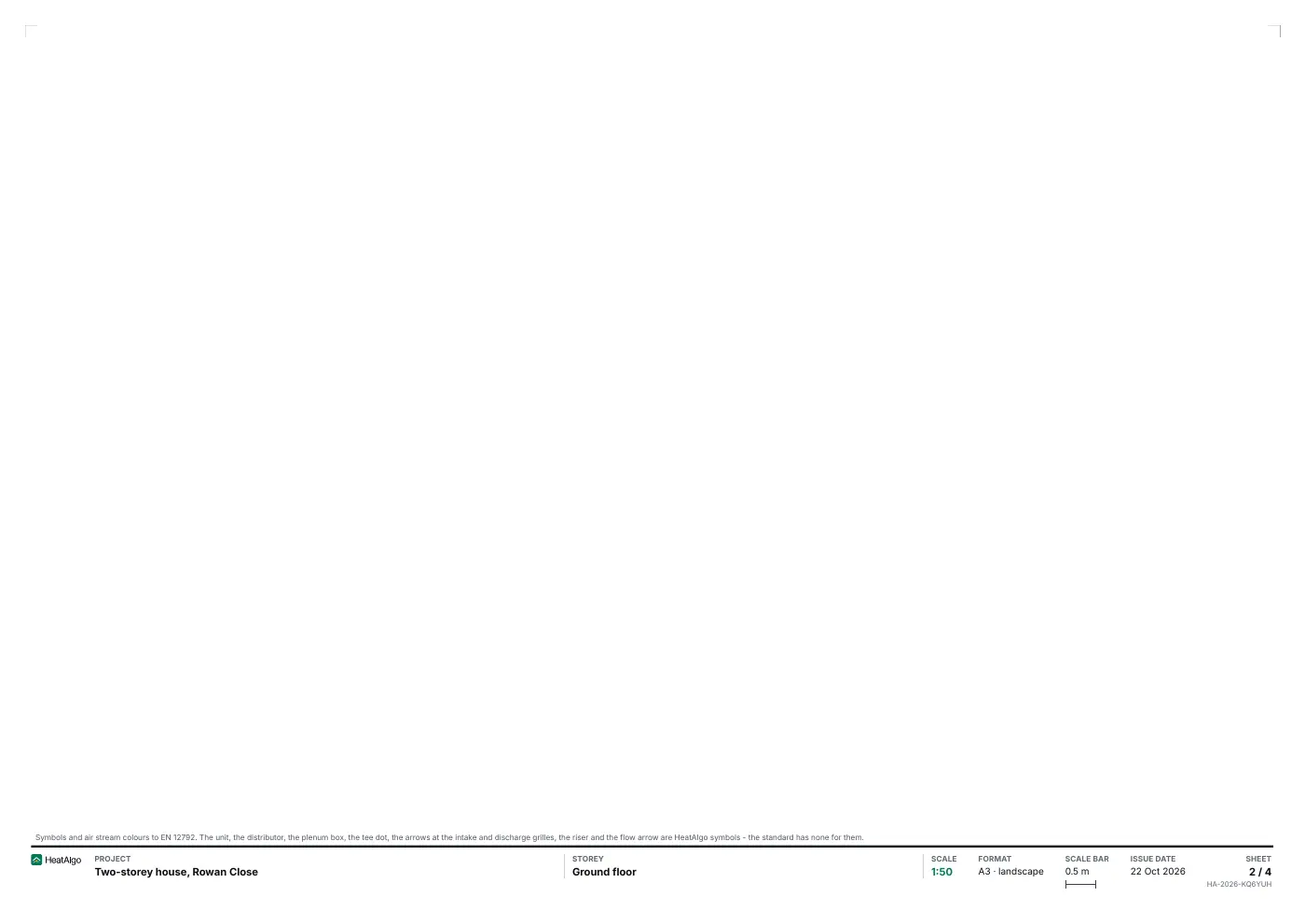 Scaled plan - Heat recovery ventilation, 2/4