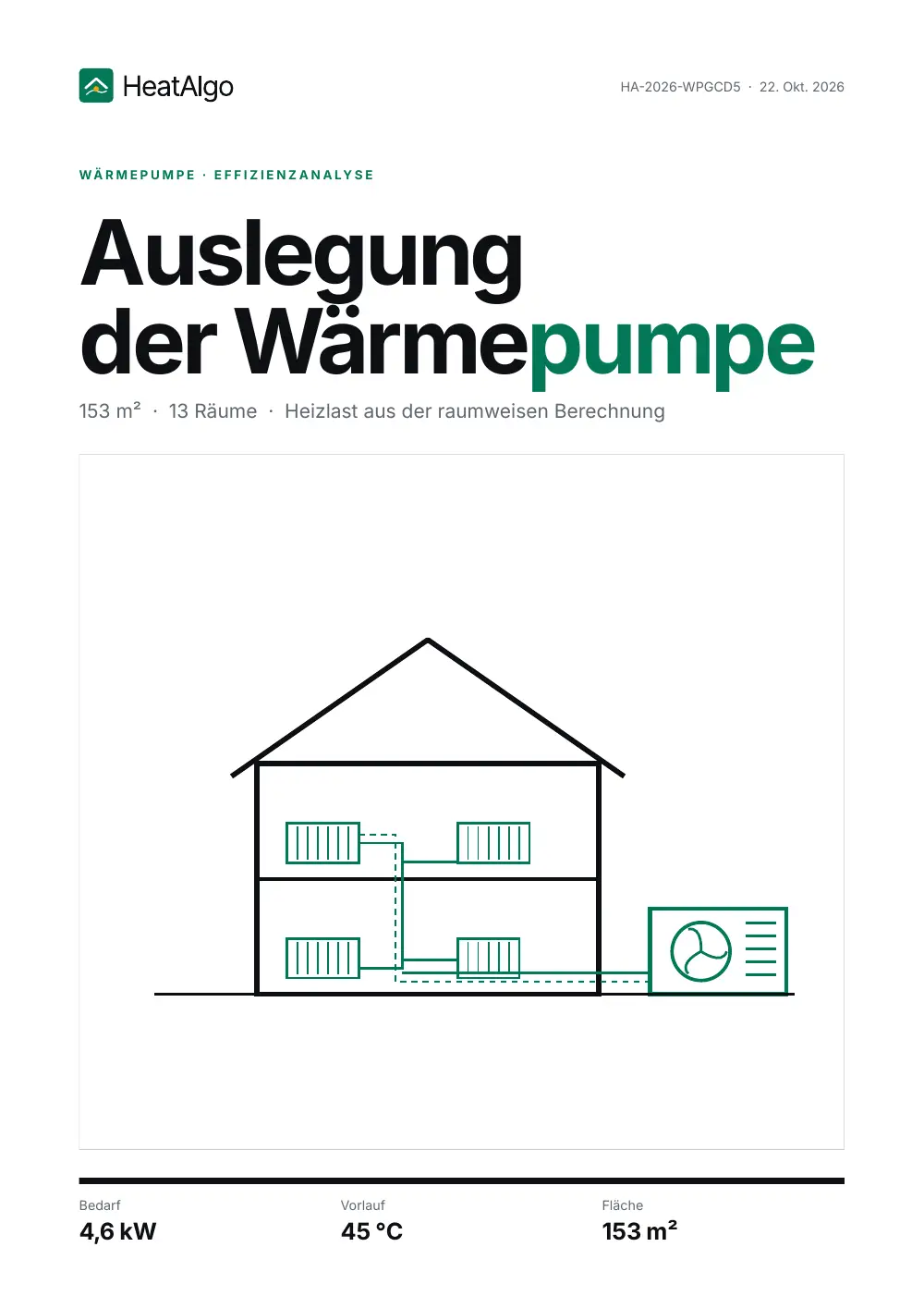 Bericht - Wärmepumpe - Vorauslegung, 1/9