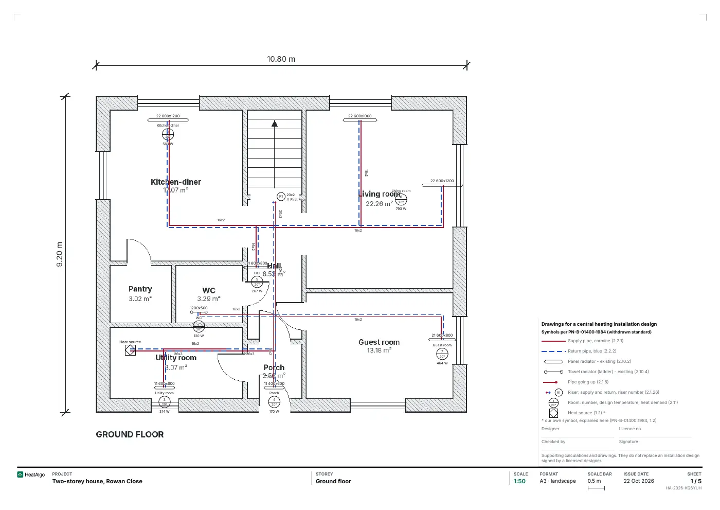 Installation drawings - Radiators (beta), 1/5