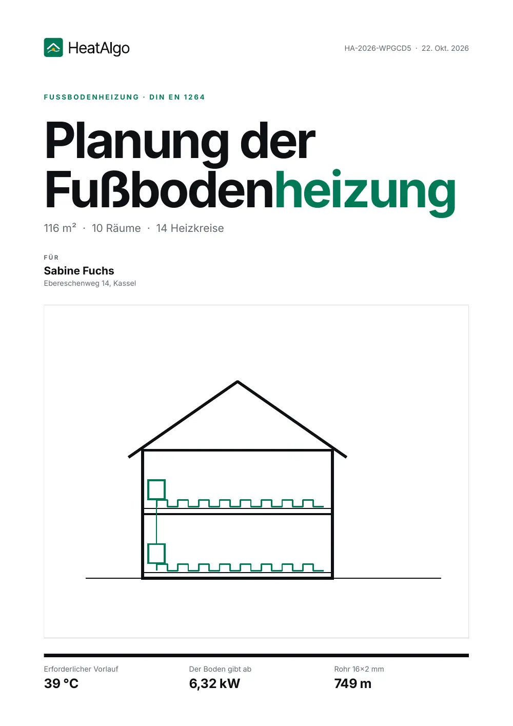 Bericht - Fußbodenheizung, 1/11