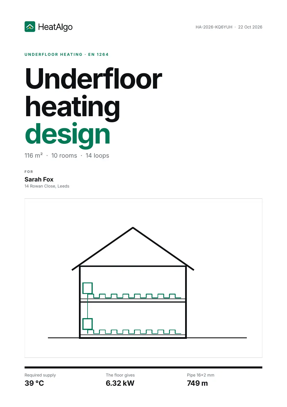 Report - Underfloor heating, 1/10