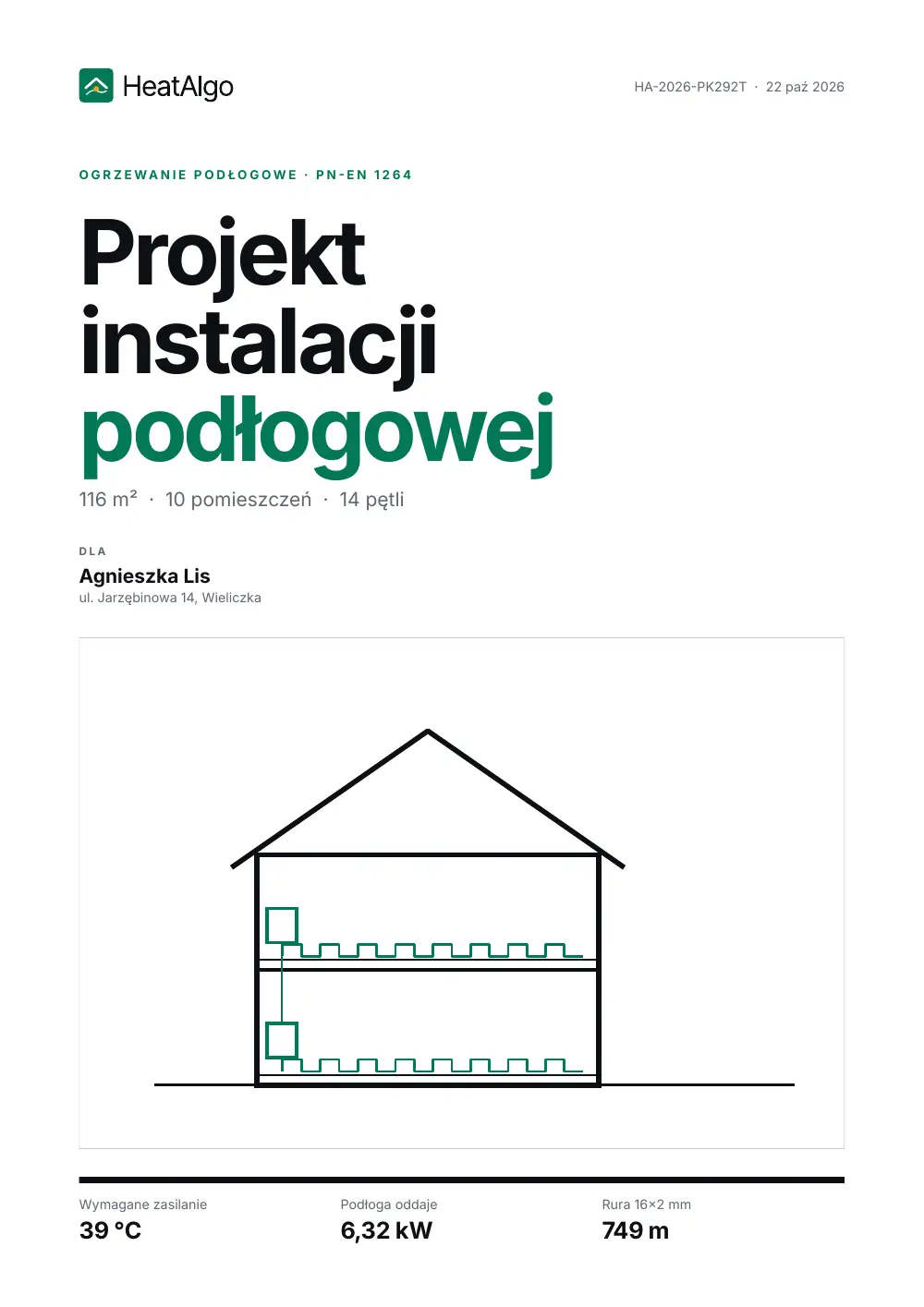 Raport - Ogrzewanie podłogowe, 1/10
